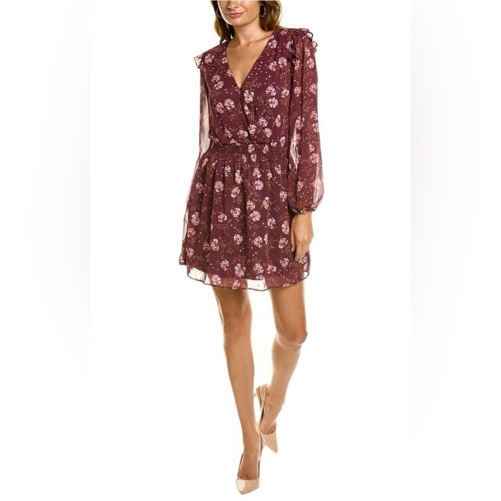 NWT Socialite Puff Sleeve Surplice Mini Dress